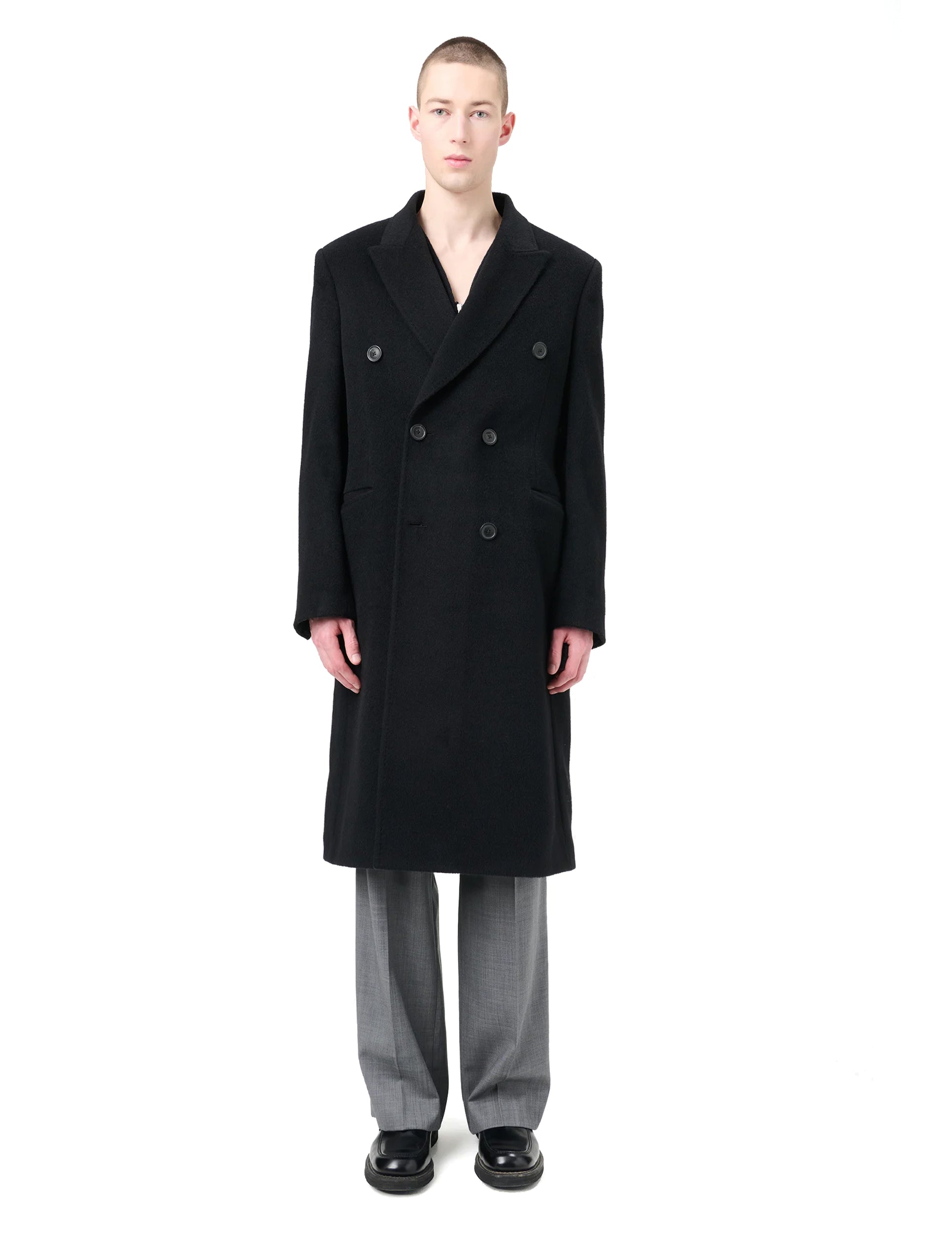 OUR LEGACY WHALE COAT Black Hairy Wool