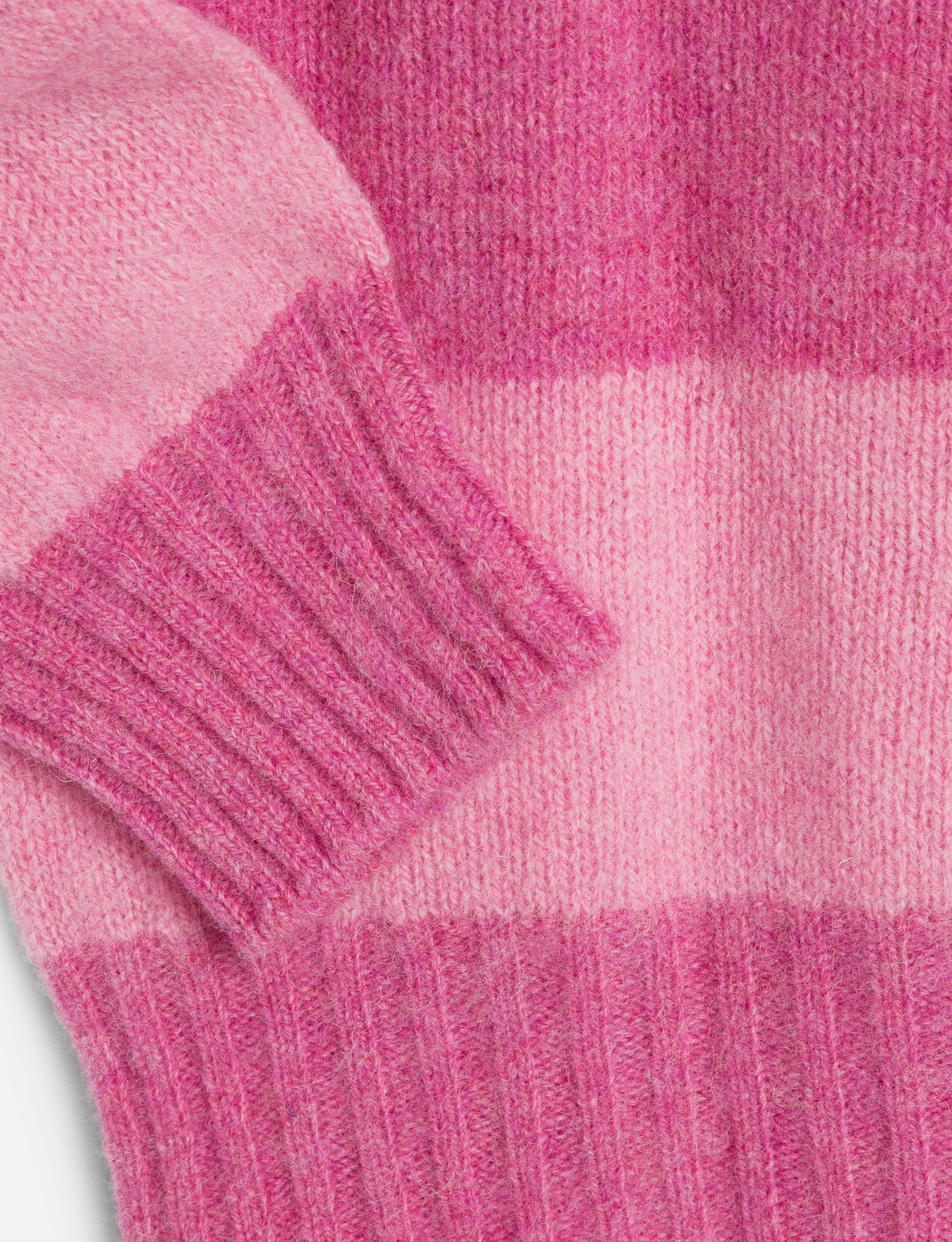 YOUMUSTCREATE Suedehead Stripe Jumper Pink