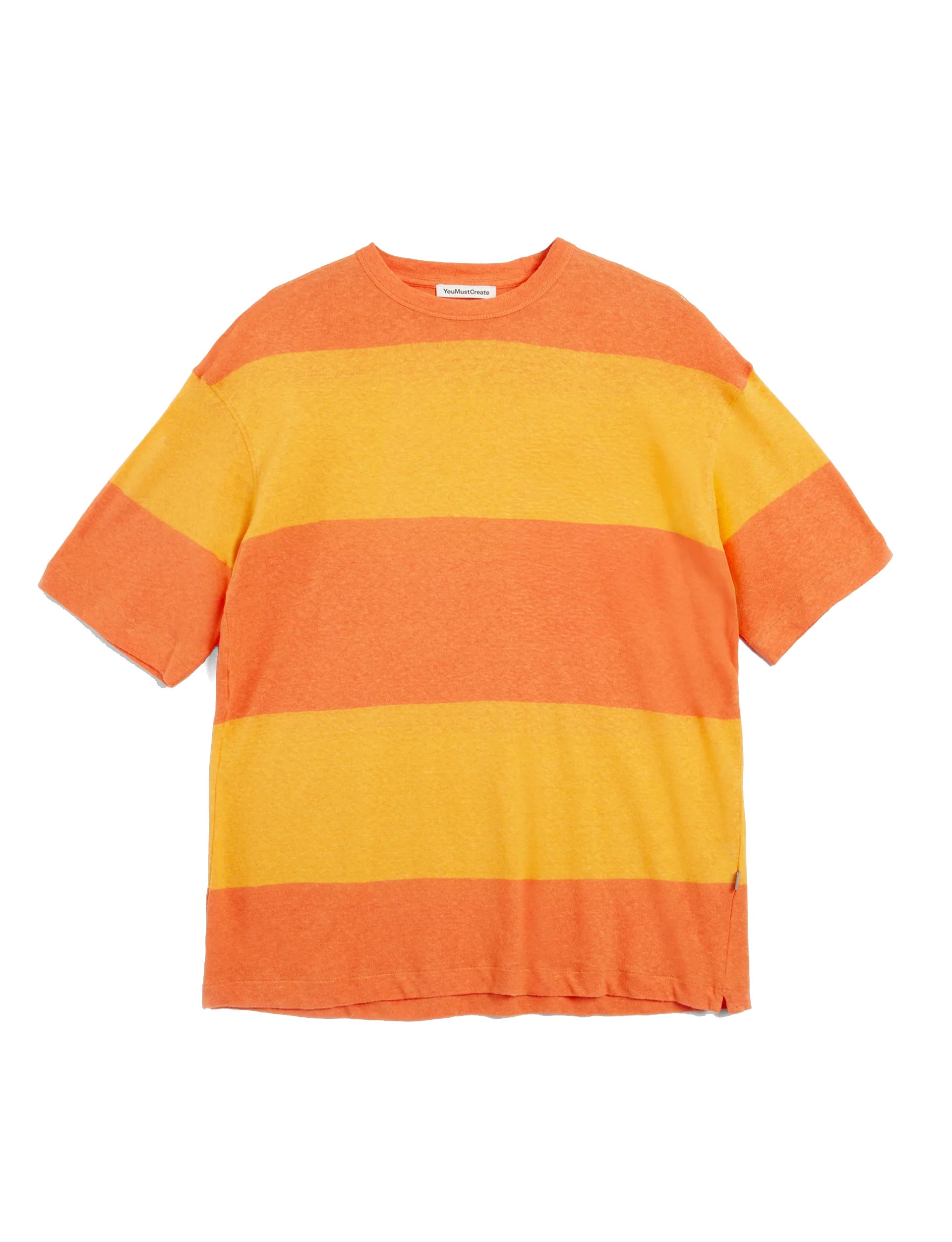 YouMustCreate Triple T-Shirt Striped Orange