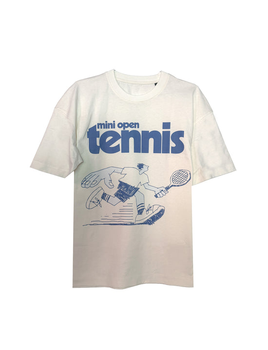 MINI OPEN TENNIS 3 LOGO BEIGE T-SHIRT