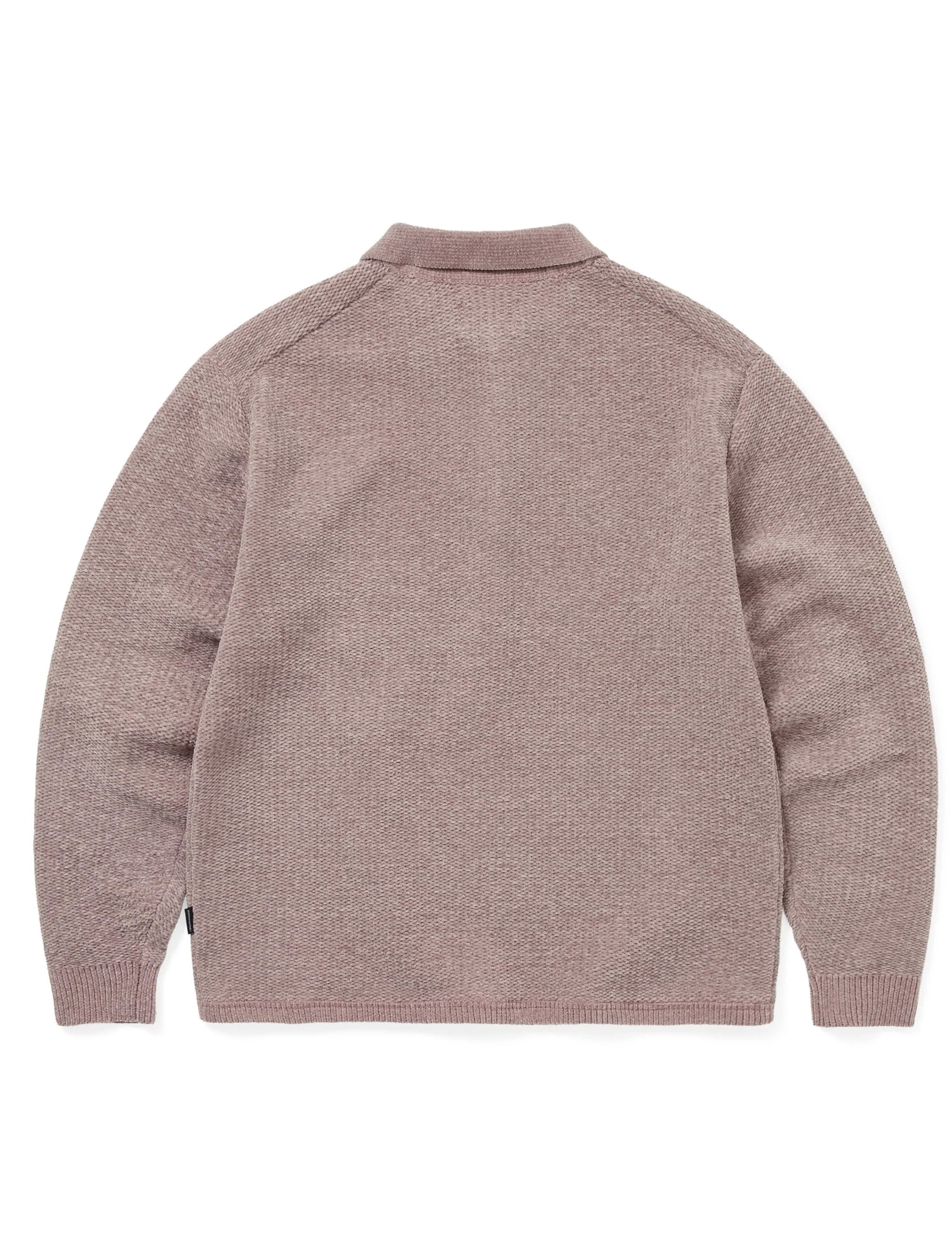 thisisneverthat Velvet Knit Polo Dusty Pink