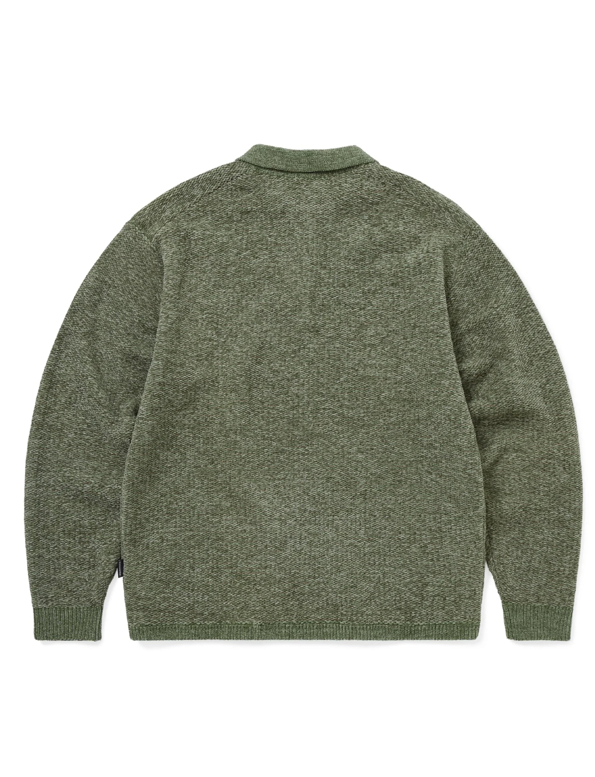 thisisneverthat Velvet Knit Polo Green