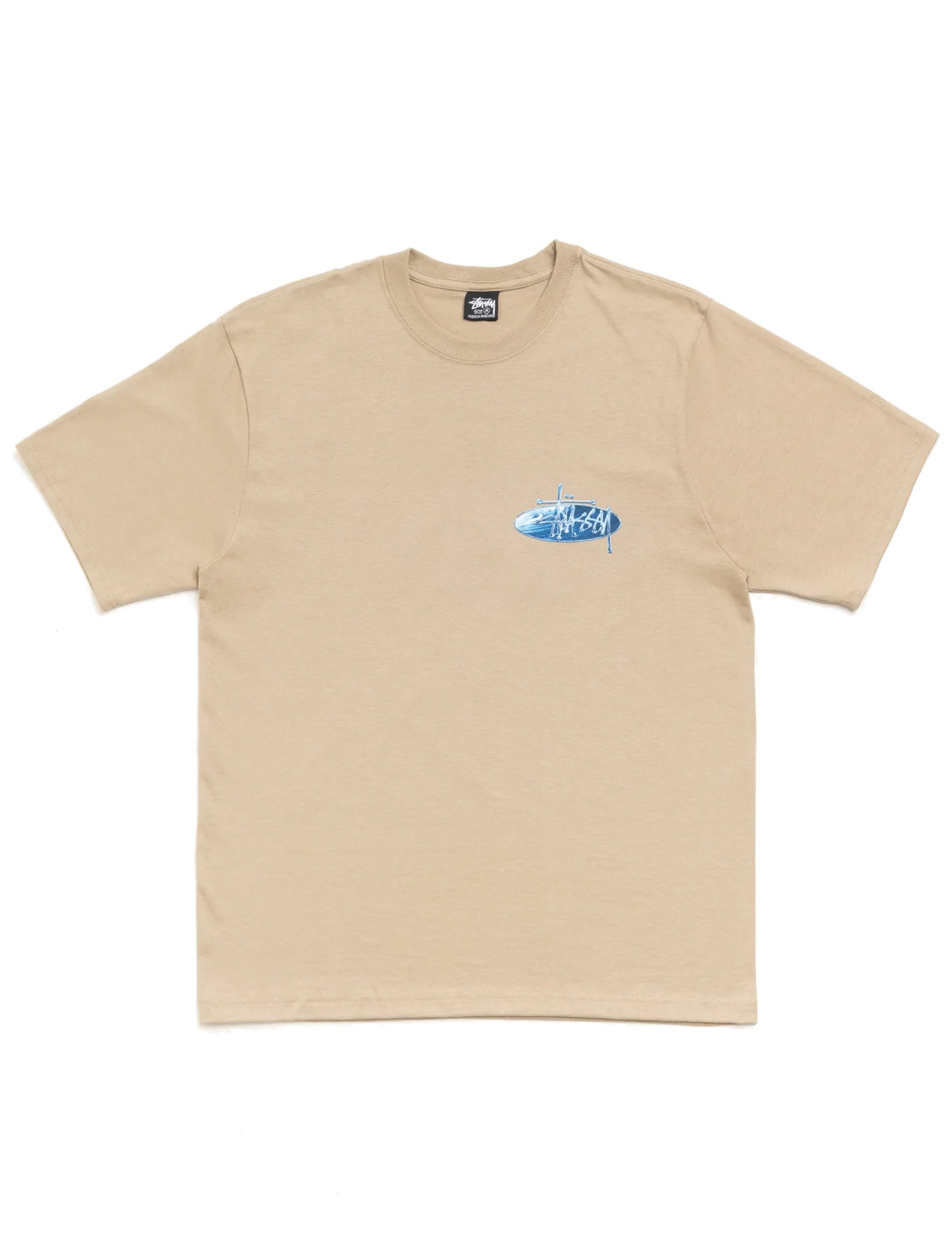 STÜSSY WAVE OVAL TEE KHAKI
