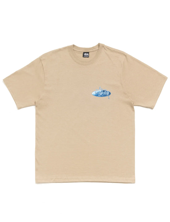 STÜSSY WAVE OVAL TEE KHAKI