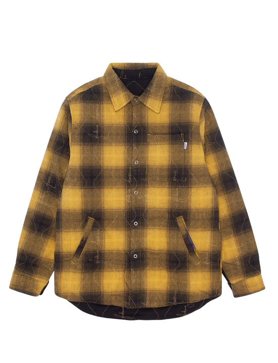 FUCKING AWESOME LIGHTWEIGHT REVERSIBLE FLANNEL JACKET YELLOW/BLACK