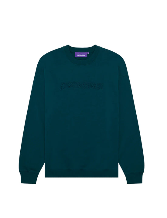 FUCKING AWESOME STAMP EMBOSSED CREW TEAL