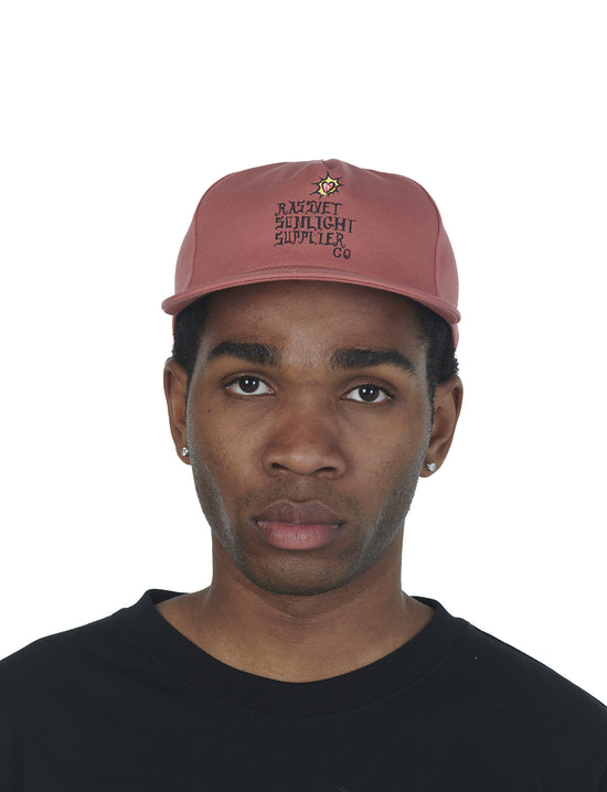 RASSVET 5-PANEL SUNLIGHT SUPPLIER CAP WOVEN RED