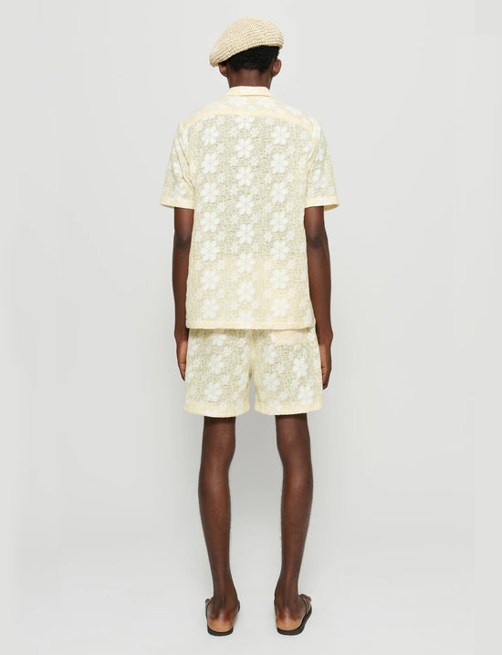 CMMN SWDN  Enzo Elasticated Shorts Yellow Daisy