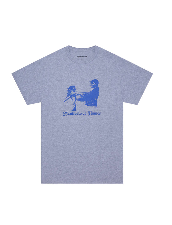 FUCKING AWESOME MANIFESTO OF HUMOR TEE HEATHER GREY