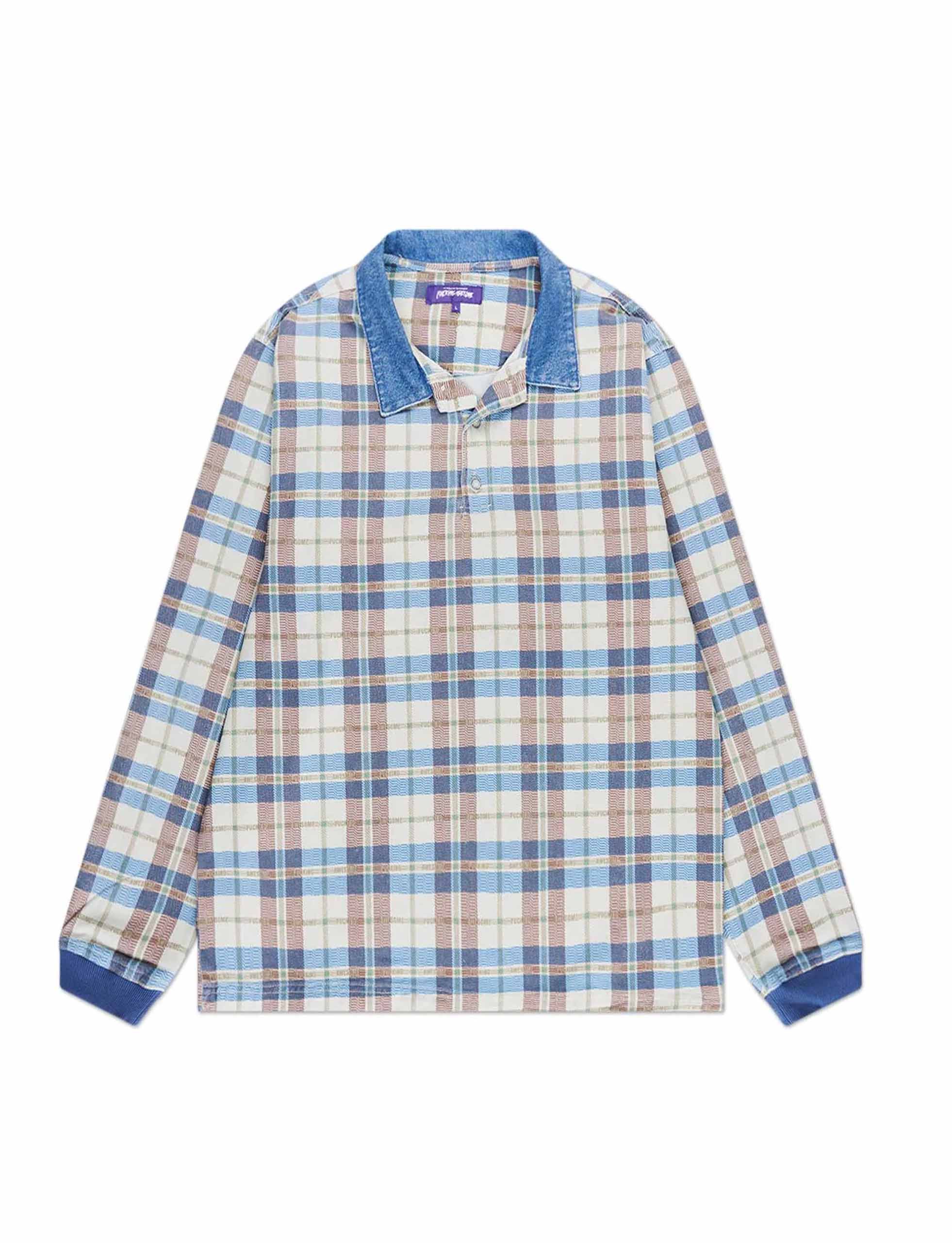 Fucking Awesome Printed Plaid Shirt White / Blue - minishopmadrid