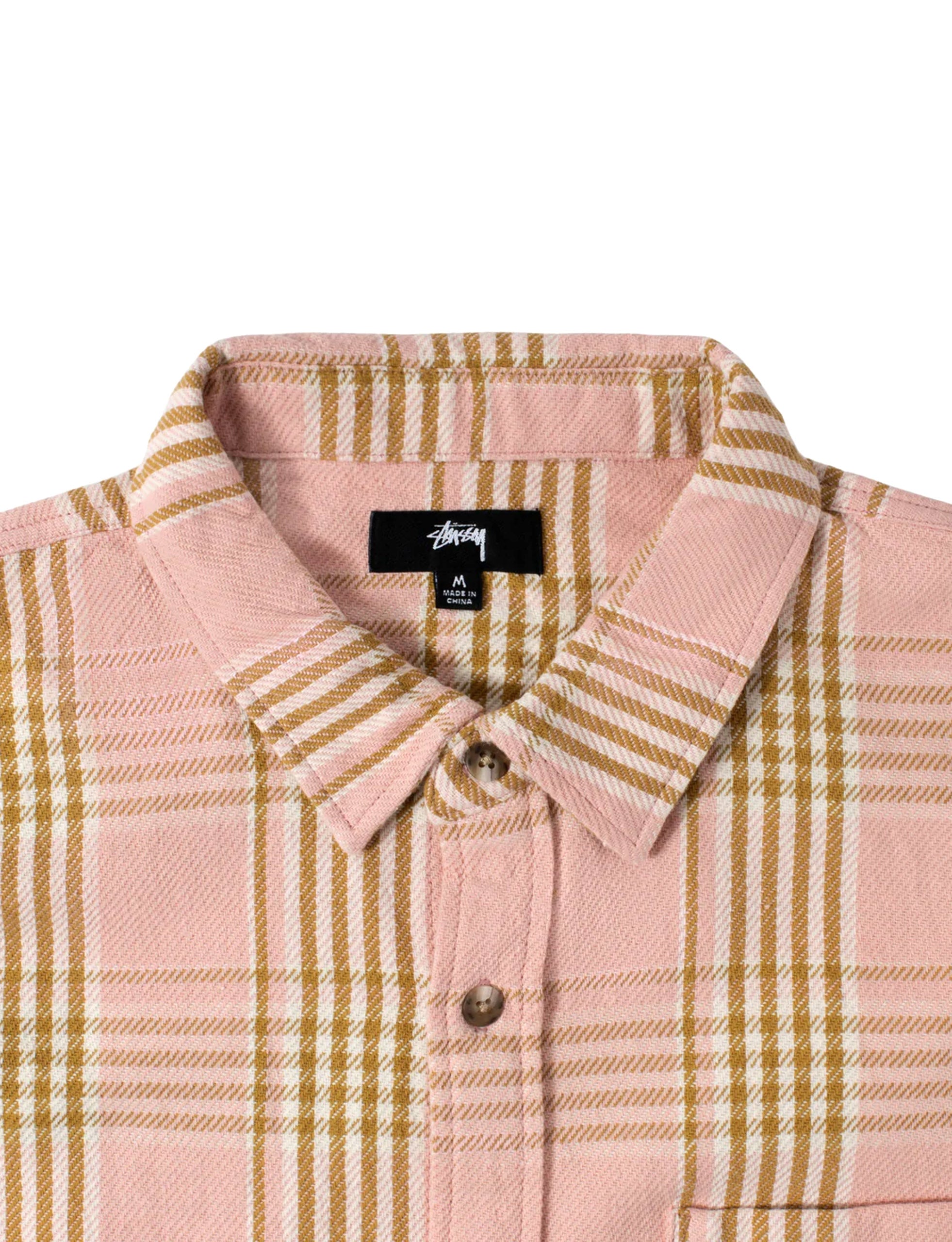 STÜSSY Laguna Plaid Shirt PINK - minishopmadrid