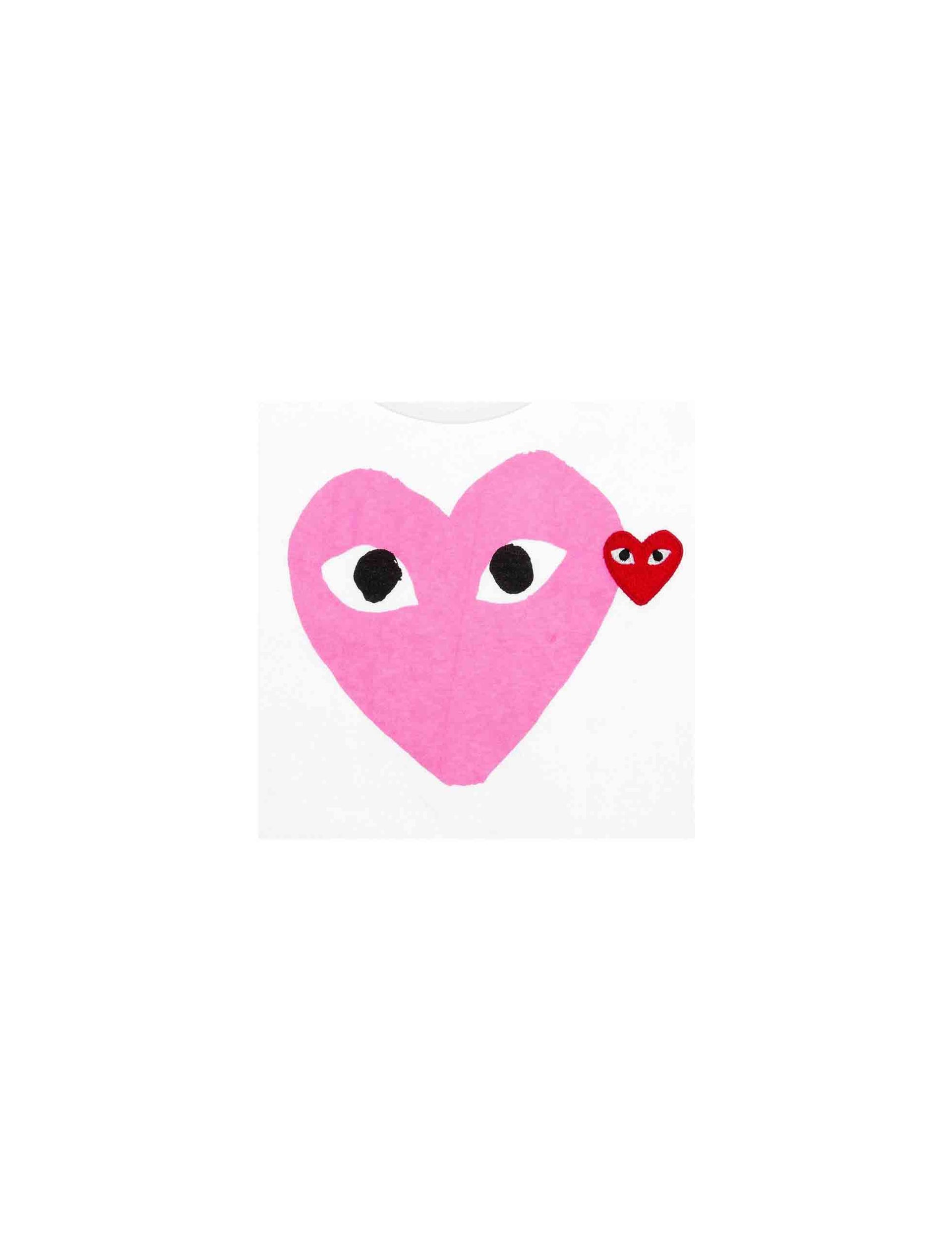 COMME DES GARCONS PLAY RED HEART COLOUR PINK HEART TEE