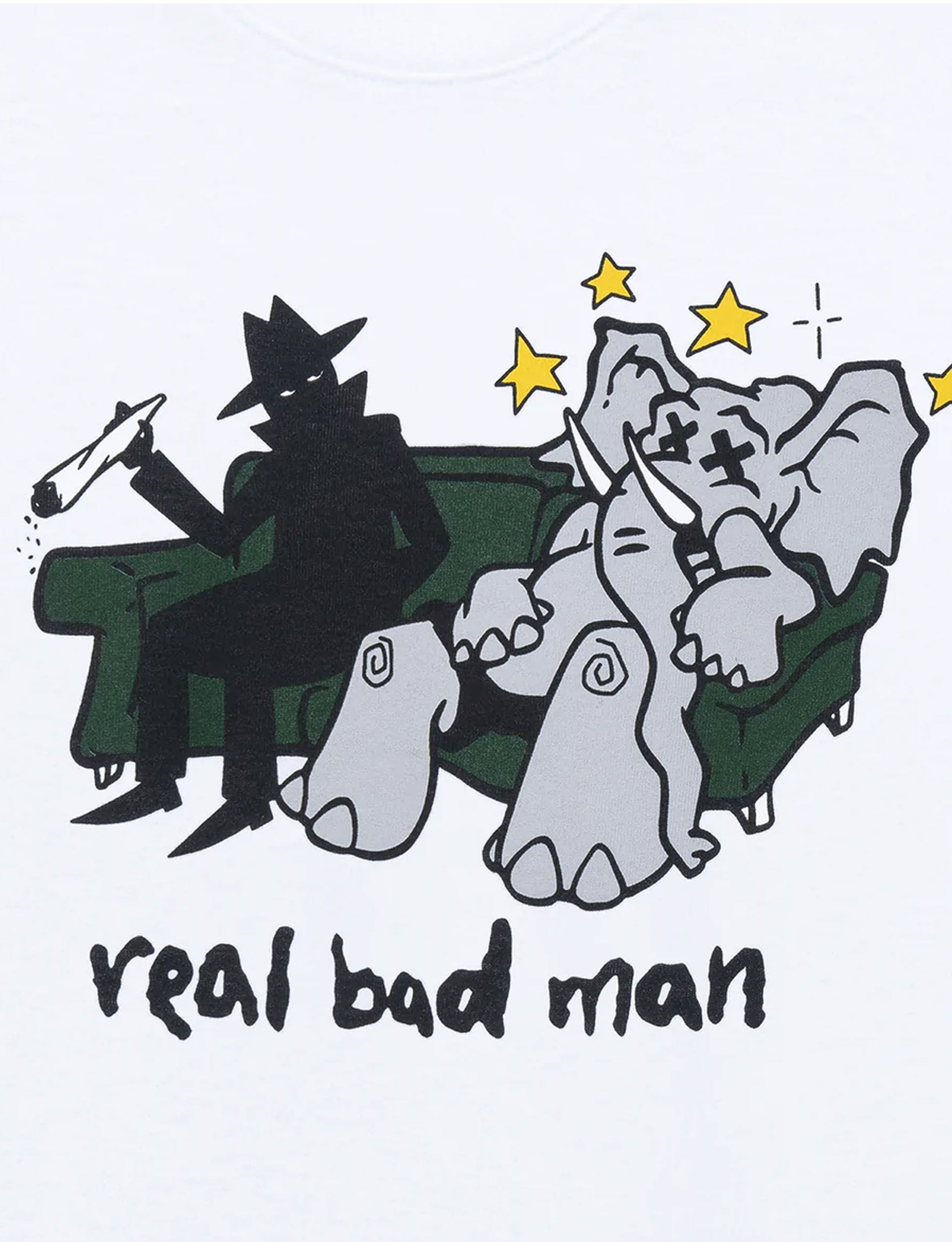 REAL BAD MAN Zonked Friends T-Shirt WHITE