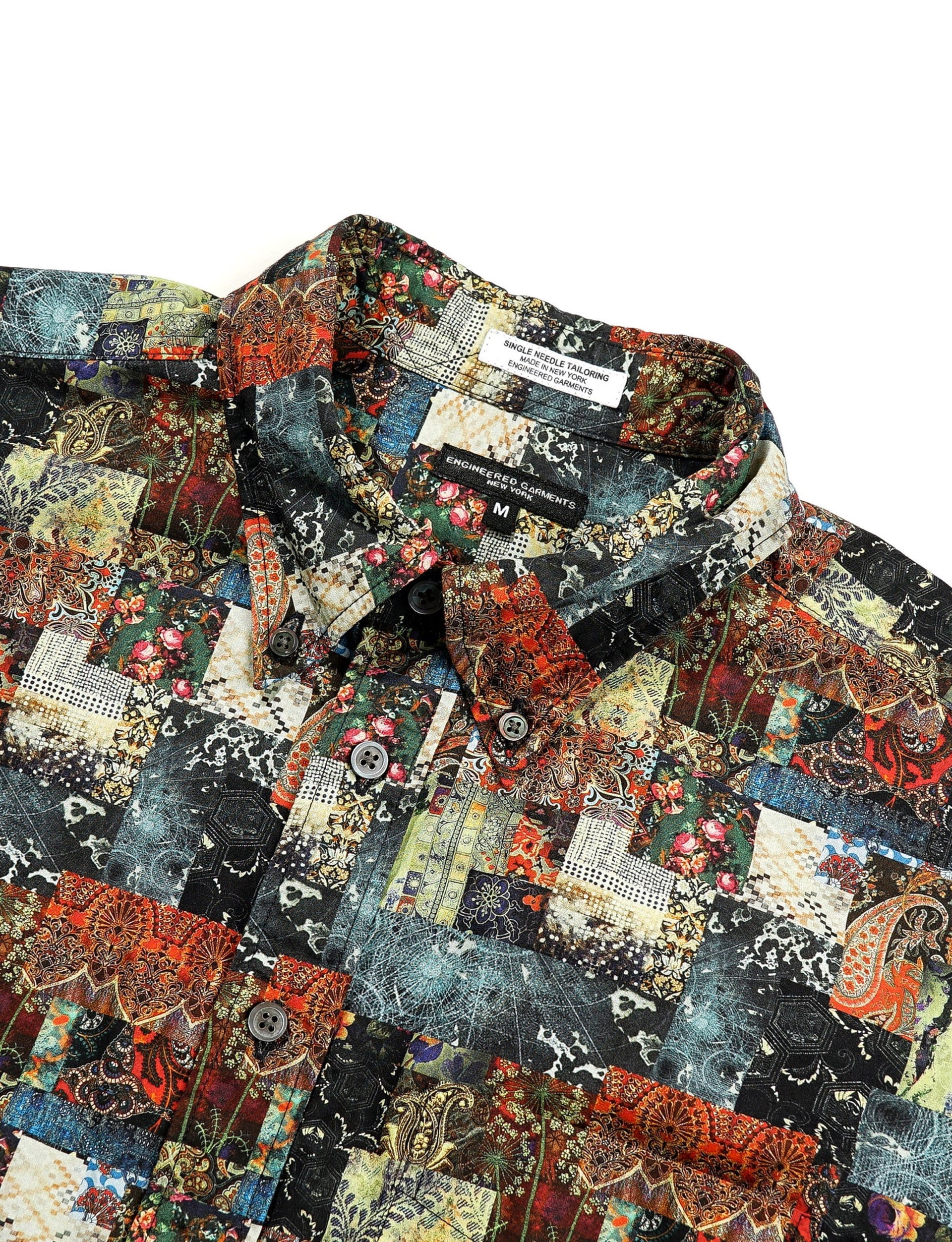 ENGINEERED GARMENTS 19 Century BD Shirt Multi Color Patchwork Print