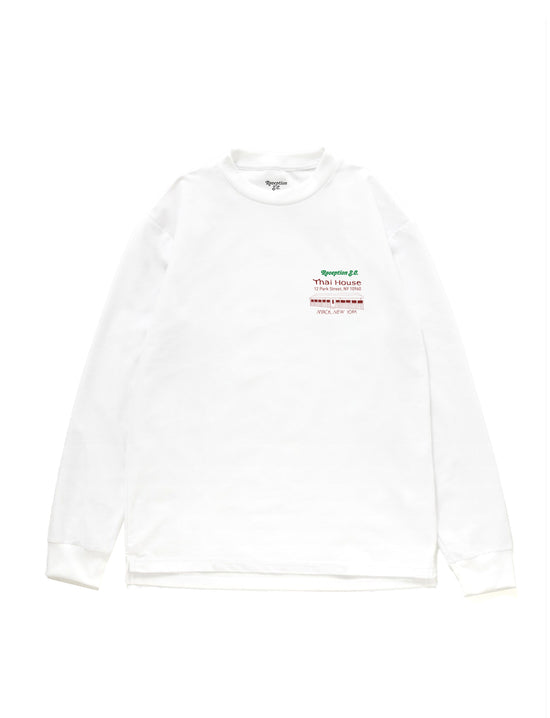 RECEPTION CLOTHING LS TEE THAI HOUSE COTTON SINGLE JERSEY WHITE