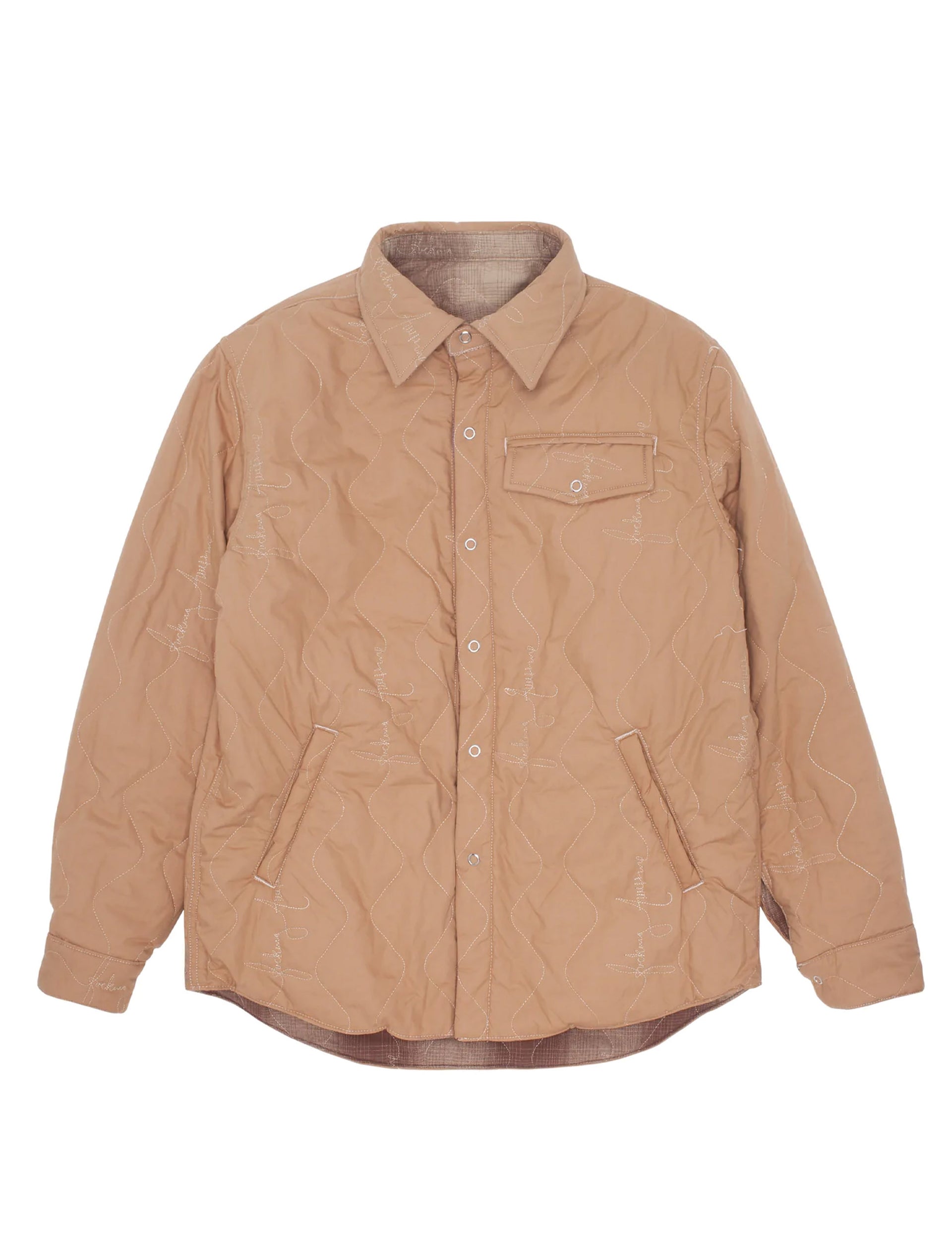 FUCKING AWESOME LIGHTWEIGHT REVERSIBLE FLANNEL JACKET TAN/BROWN