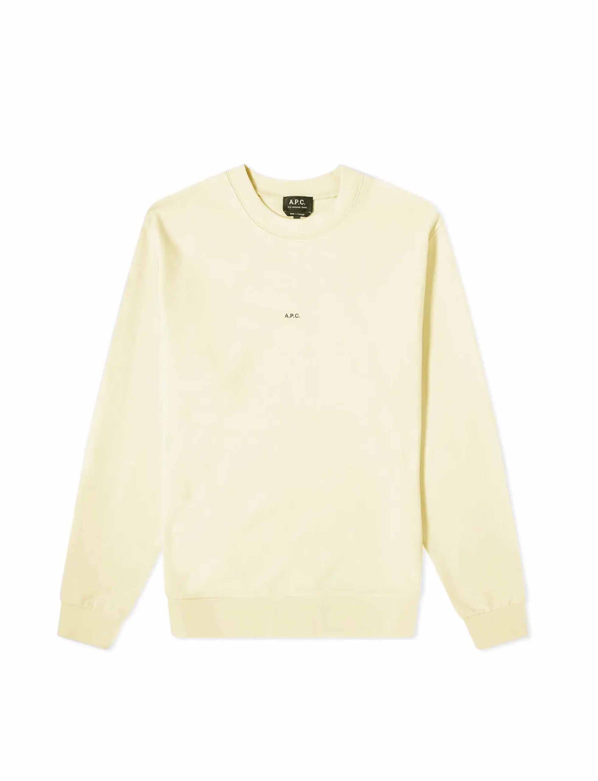 A.P.C. SWEAT STEVE DAB LIGHT YELLOW