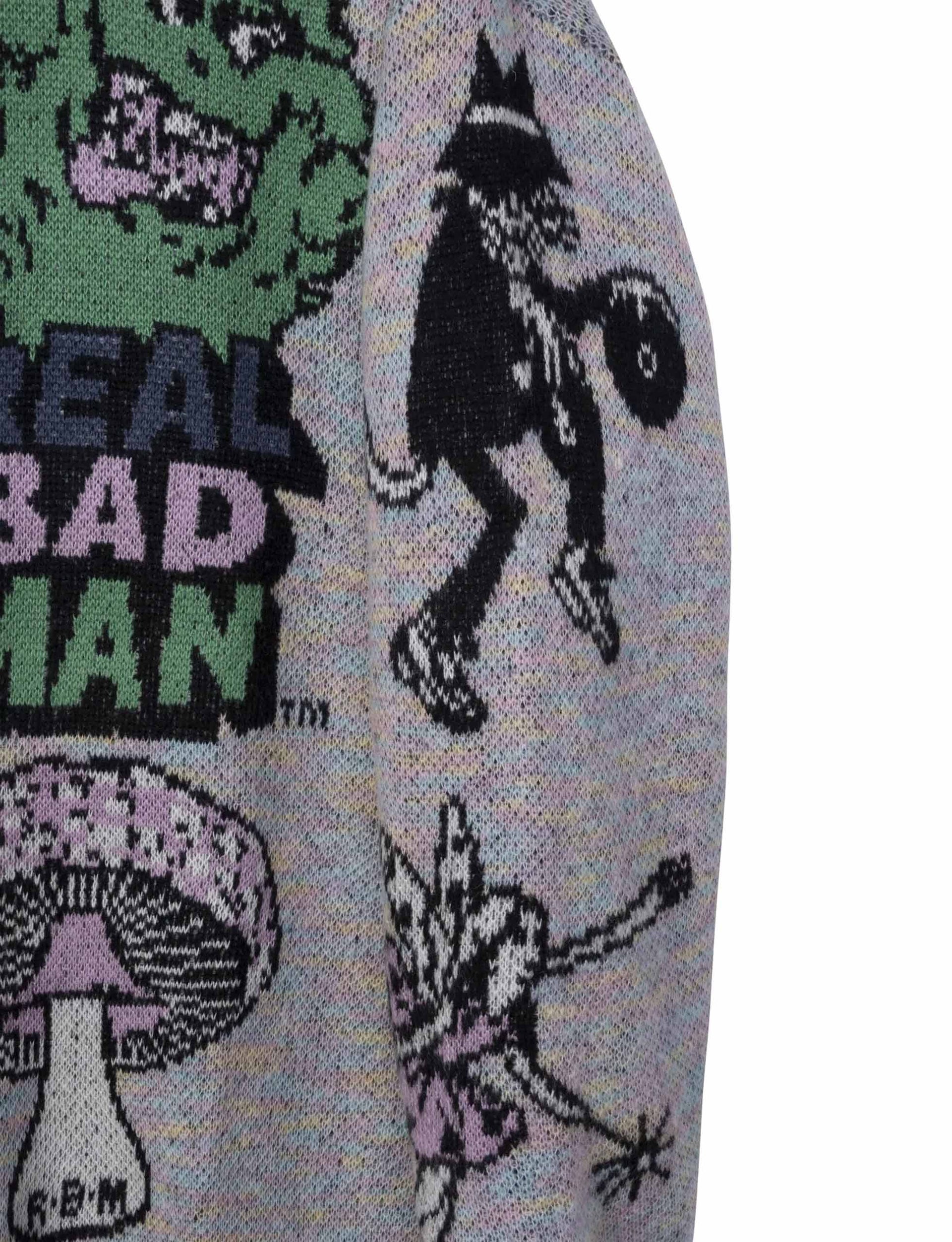 REAL BAD MAN TOO MANY GRAPHICS SWEATER