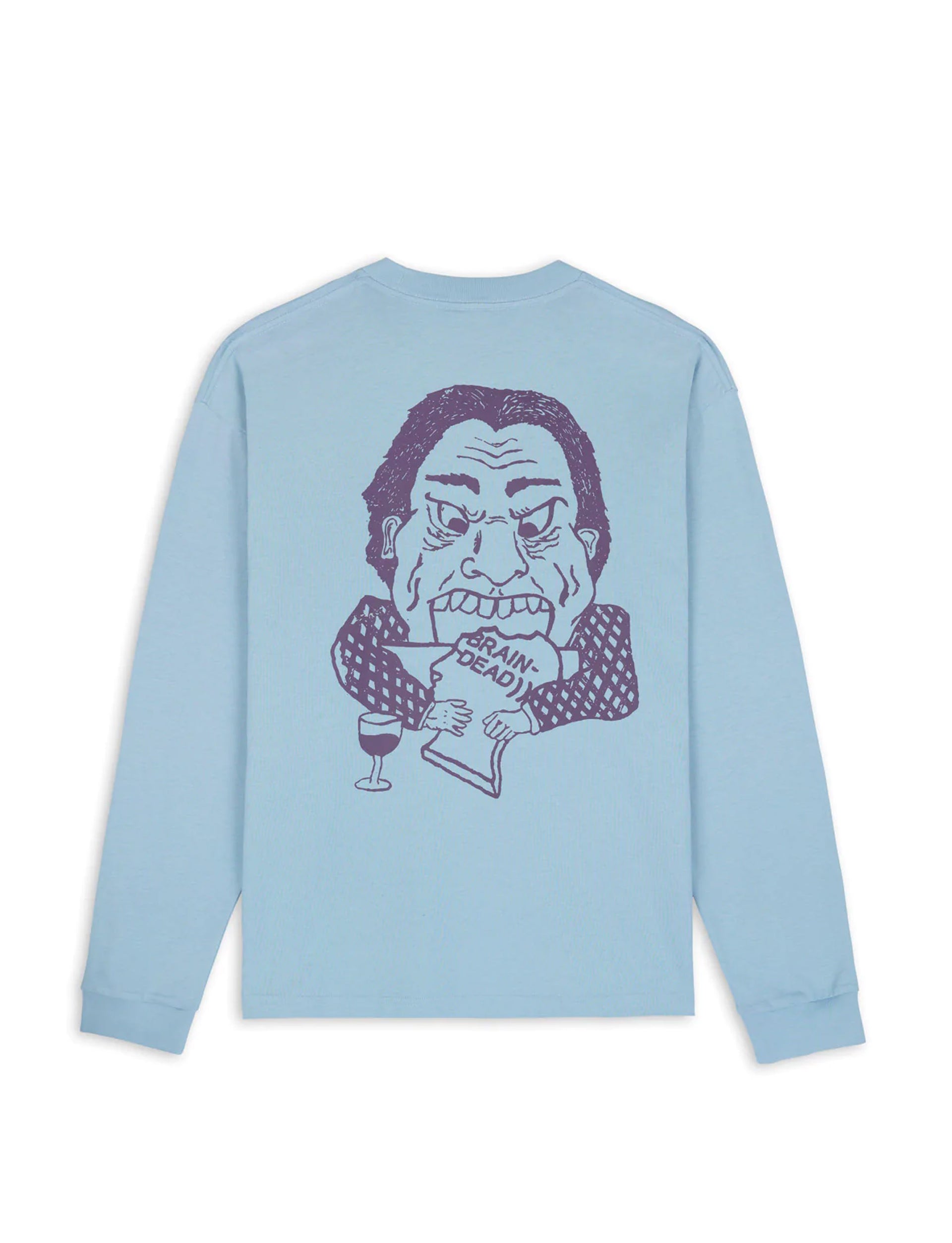 BRAIN DEAD WINE CHOMPER LONG SLEEVE L.T BLUE