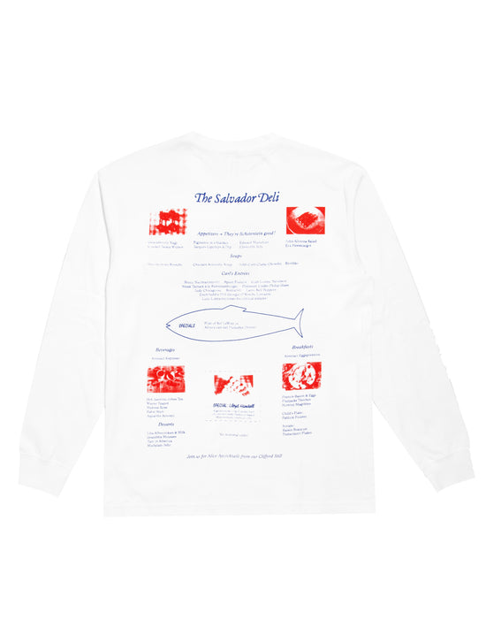 RECEPTION CLOTHING LS TEE SALVADOR COTTON SINGLE JERSEY WHITE