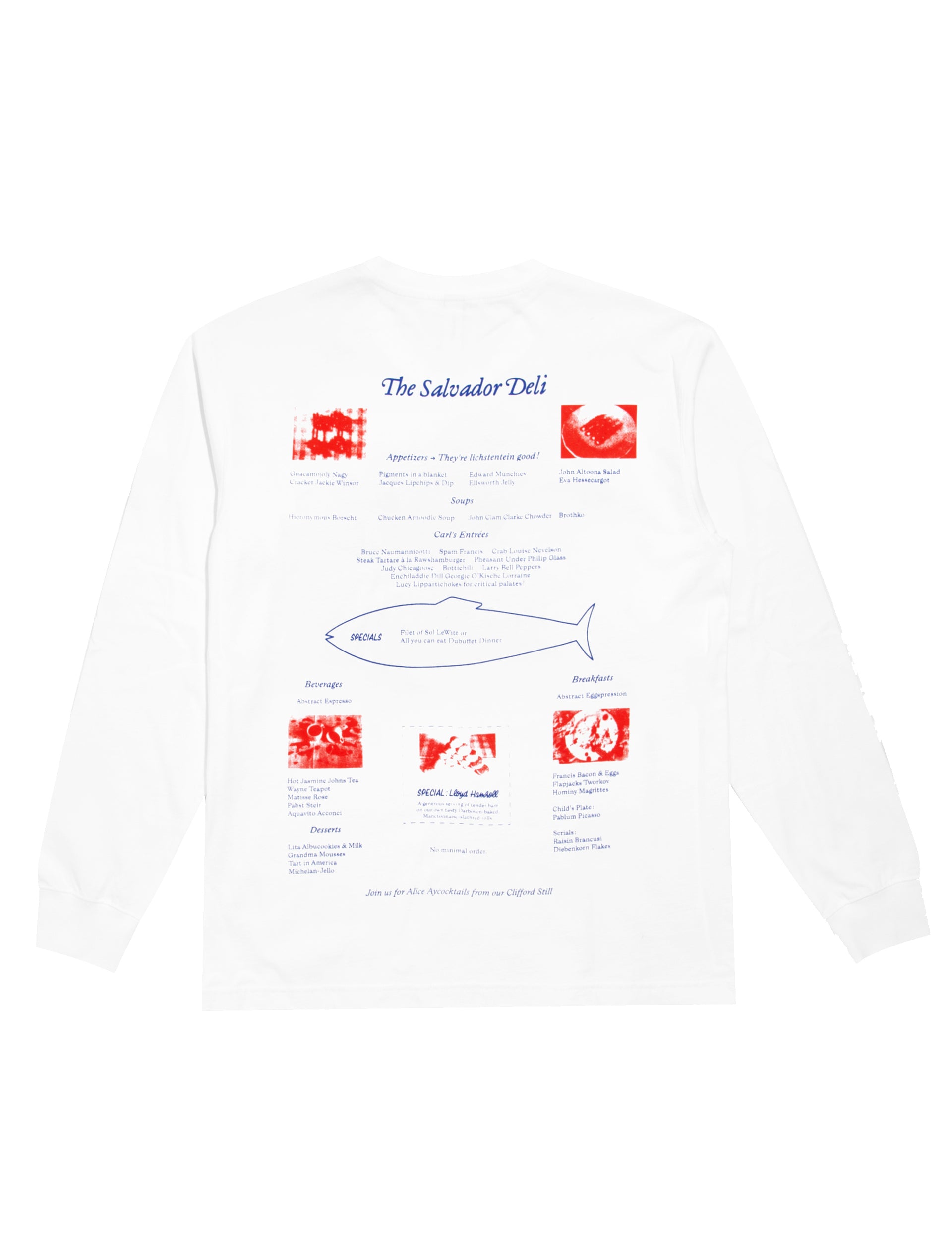 RECEPTION CLOTHING LS TEE SALVADOR COTTON SINGLE JERSEY WHITE