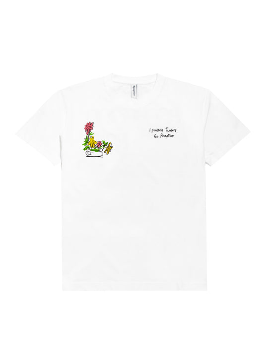 RECEPTION CLOTHING SS TEE PAINT COTTON SINGLE JERSEY WHITE