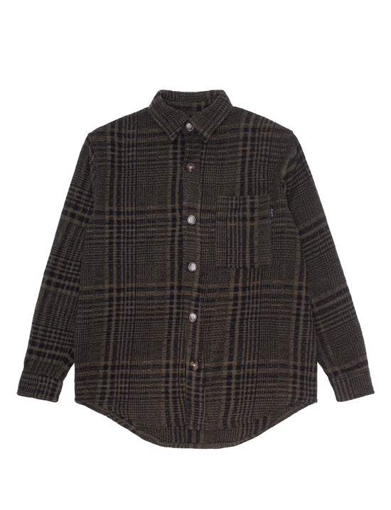 FUCKING AWESOME WOOD DUCK OVERSIZED FLANNEL GREEN/BLACK