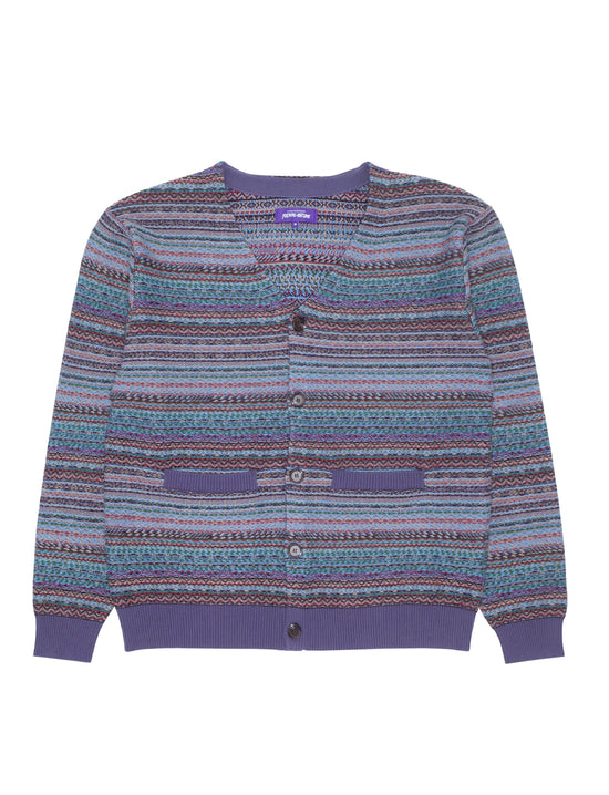 FUCKING AWESOME DILL PAINTING INTARSIA CARDIGAN