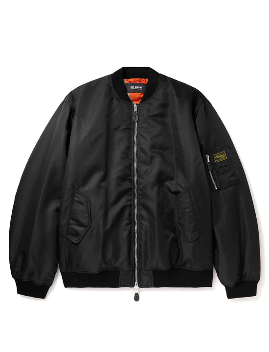 RAF SIMONS Classic bomber Detached print BLACK