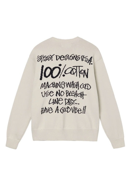 STÜSSY CARE LABEL SWEATER NATURAL
