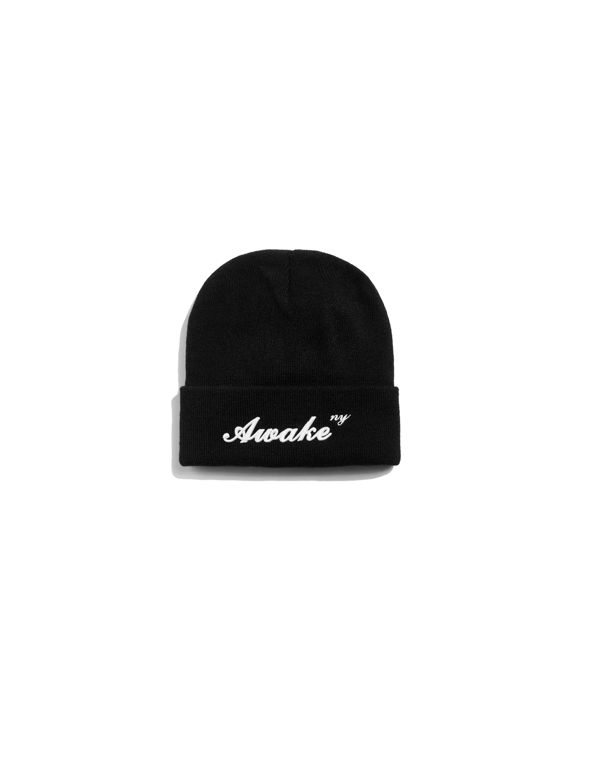 AWAKE SCRIPT LOGO BEANIE BLACK