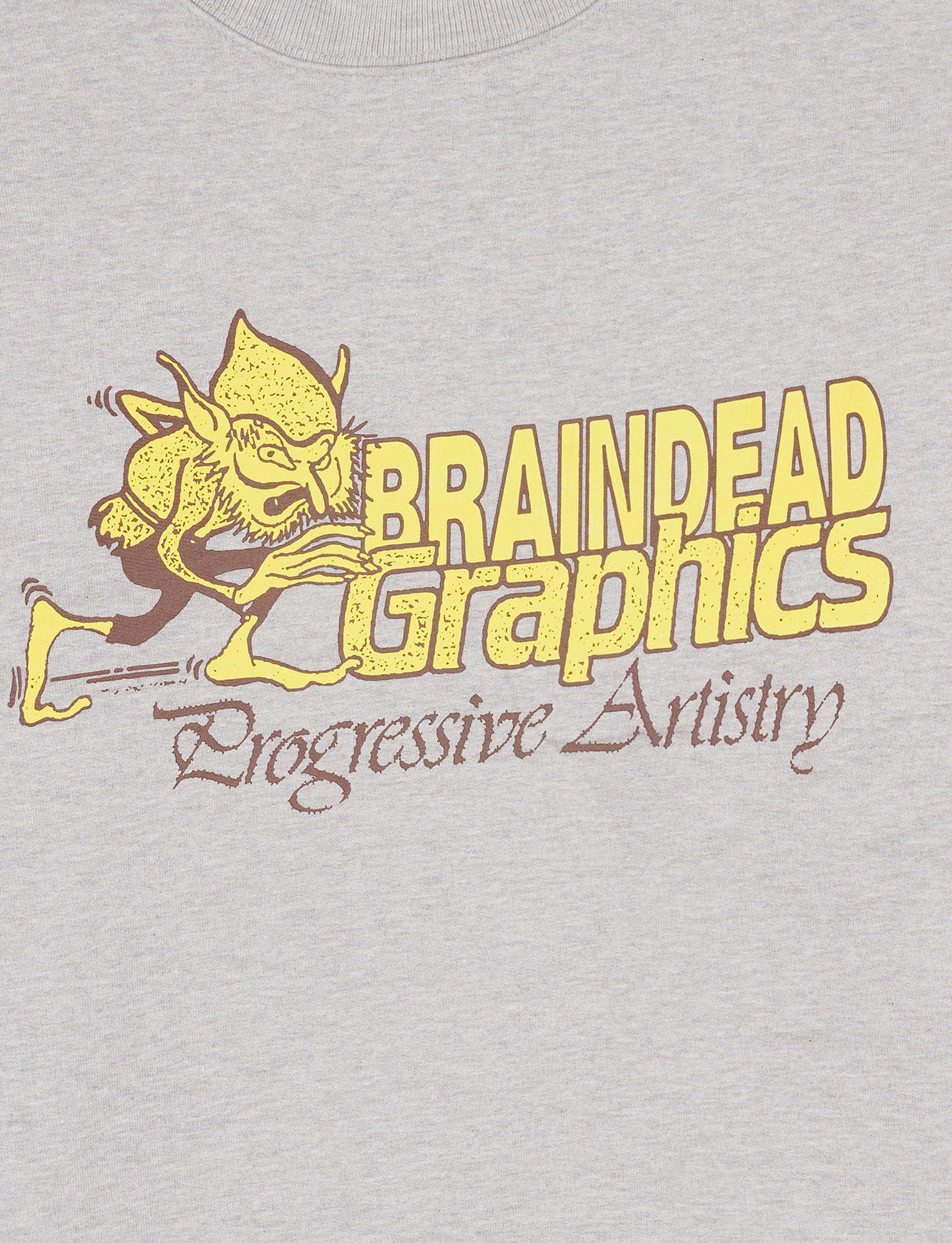 BRAIN DEAD Progressive Artistry Crewneck Sweatshirt Heather Grey