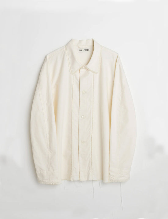 OUR LEGACY BOX SHIRT ANTIQUE WHITE OXFORD LACE