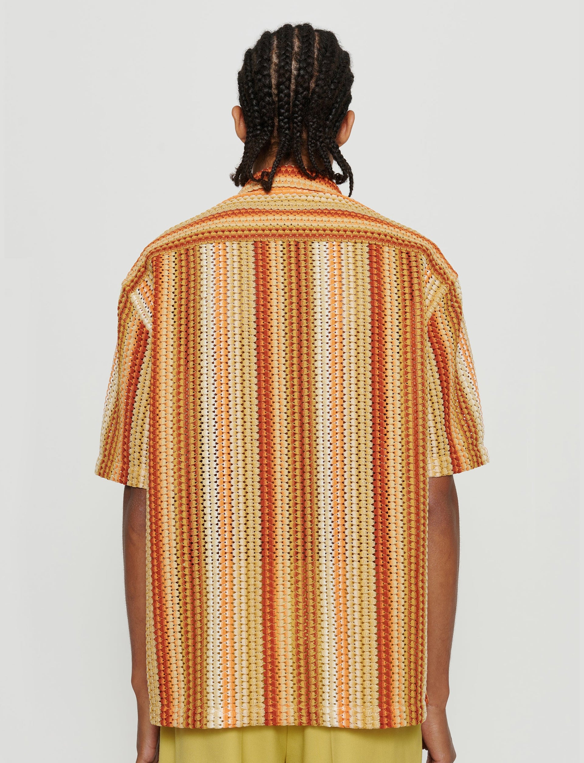 CMMN SWDN Ture Knitted Shirt coral stripe