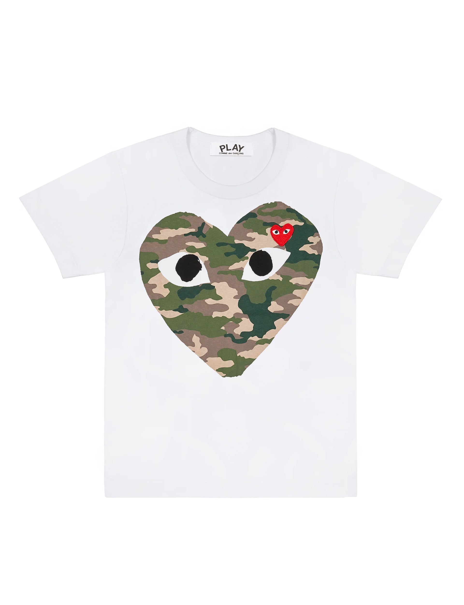 Comme des Garçons Play - Camouflage Heart T-Shirt - (White)
