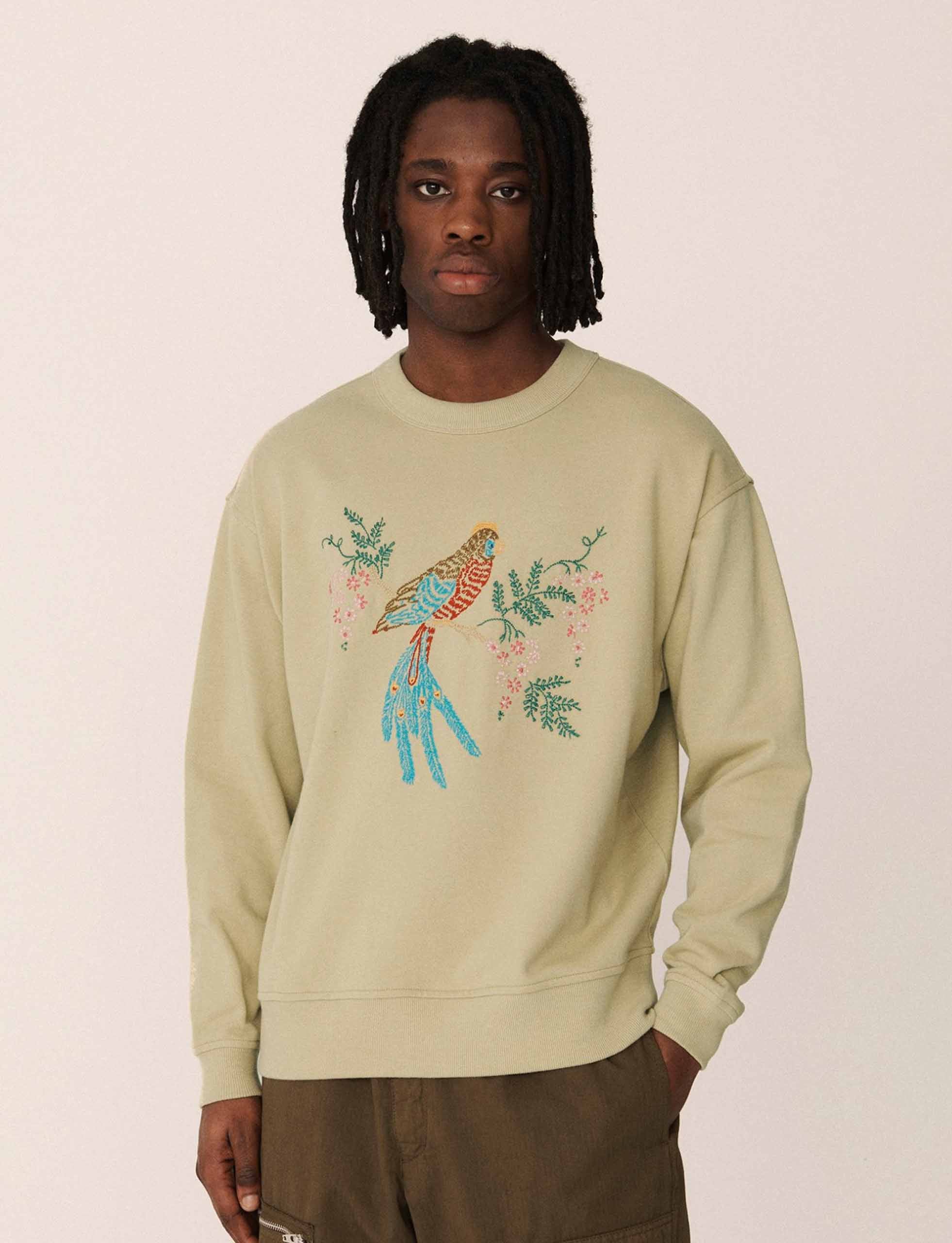 YMC DAISY AGE COTTON LOOPBACK SWEATSHIRT CAMEL - minishopmadrid