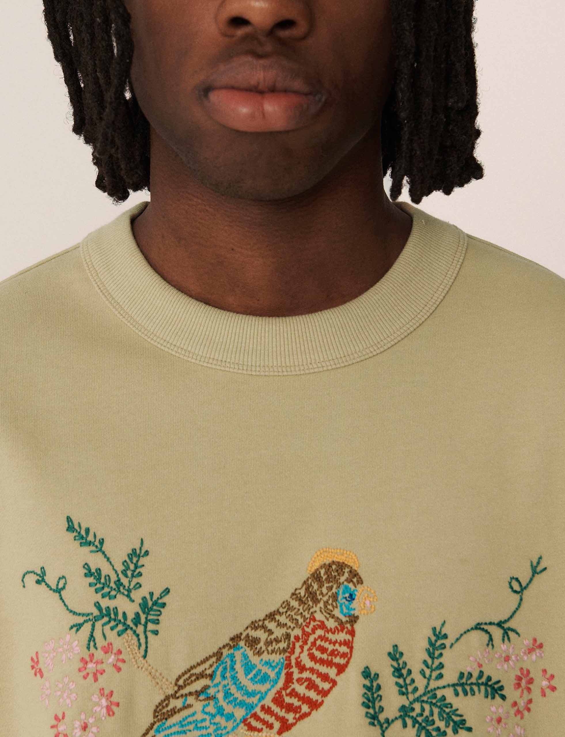 YMC DAISY AGE COTTON LOOPBACK SWEATSHIRT CAMEL - minishopmadrid