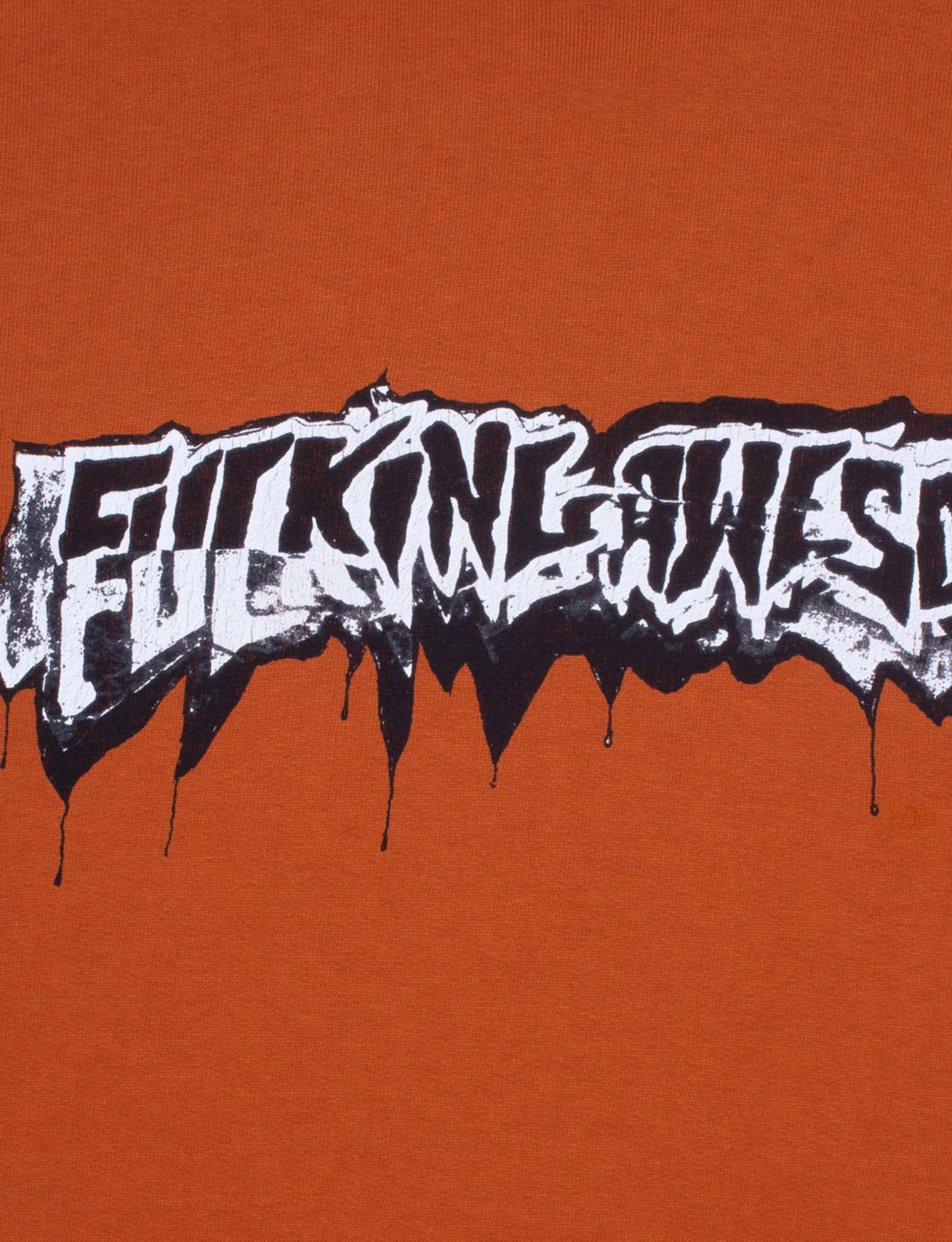 FUCKING AWESOME DILL CUT UP LOGO HOODIE BROWN