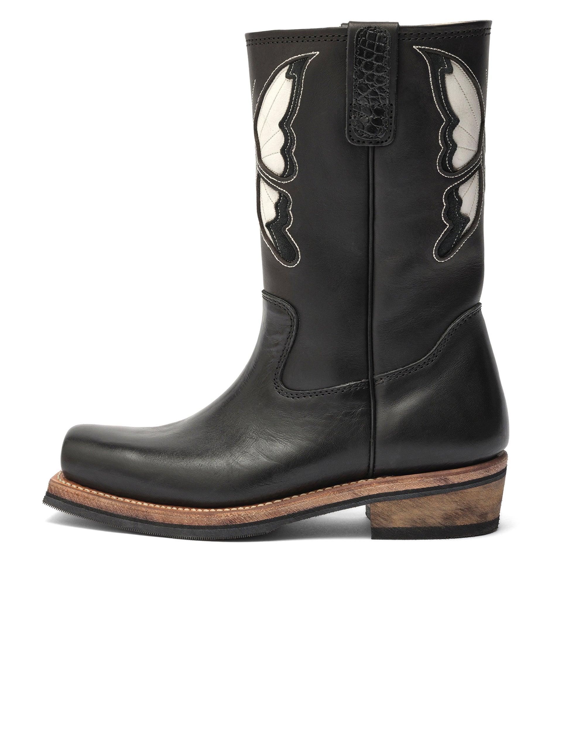 OUR LEGACY FLAT TOE BOOT SCHMETTERLING BLACK LEATHER