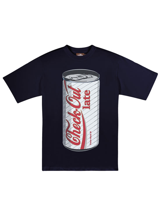 LATE CHECKOUT Fizzy Drink Navy Tee