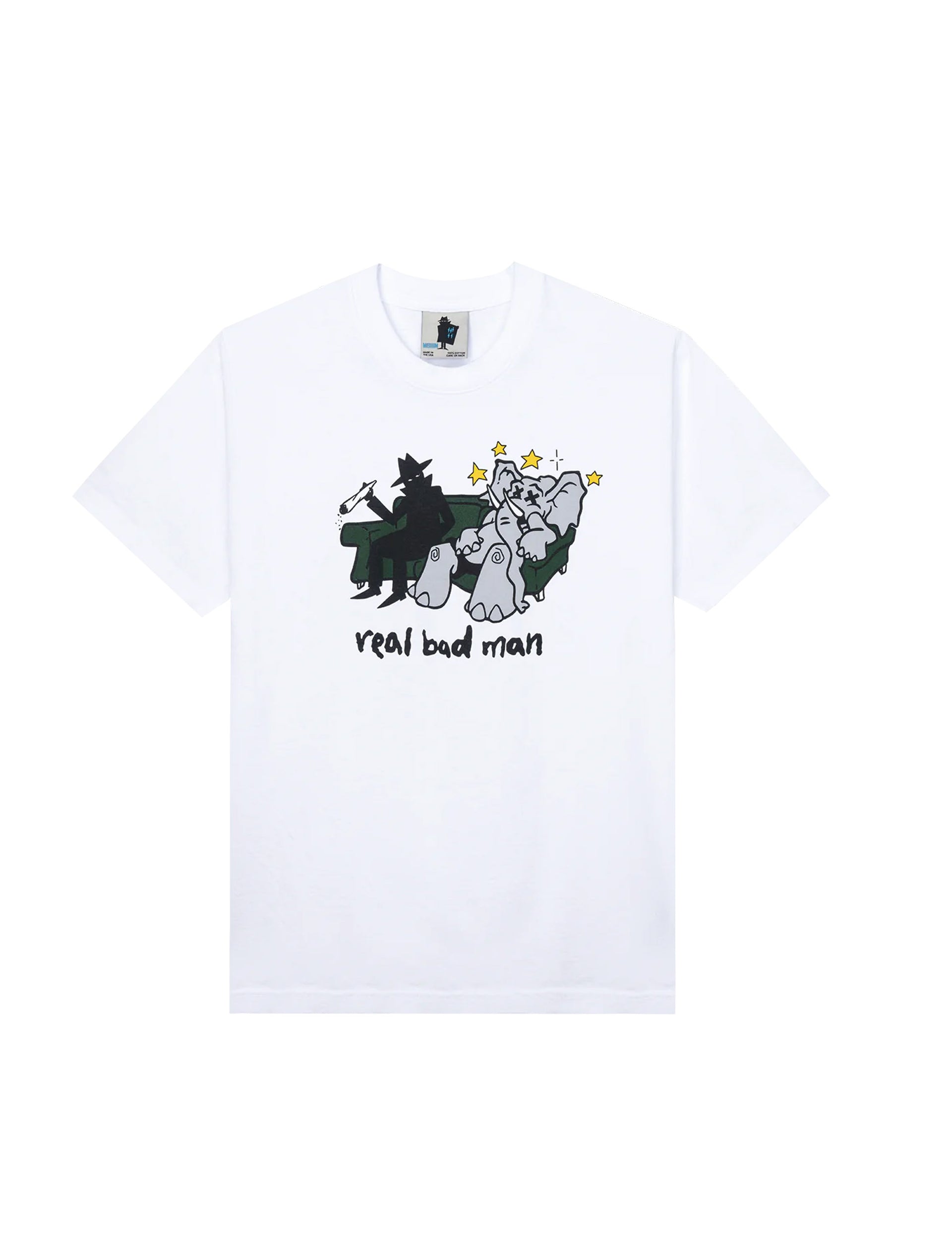 REAL BAD MAN Zonked Friends T-Shirt WHITE