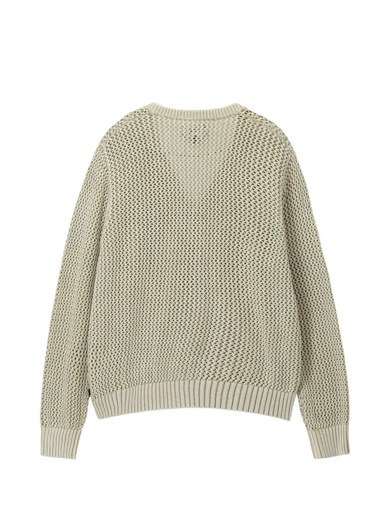 STÜSSY LOOSE GAUGE CARDIGAN NATURAL