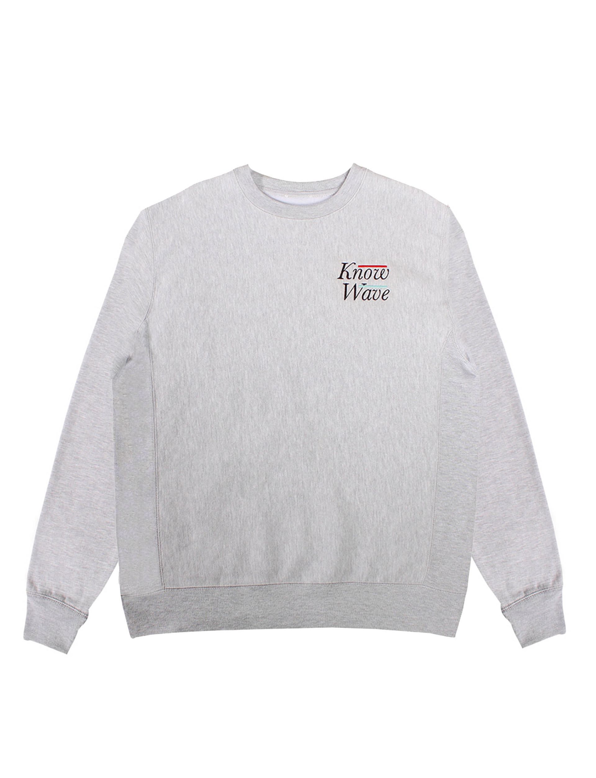 KNOW WAVE SERIF EMBROIDERED CREWNECK