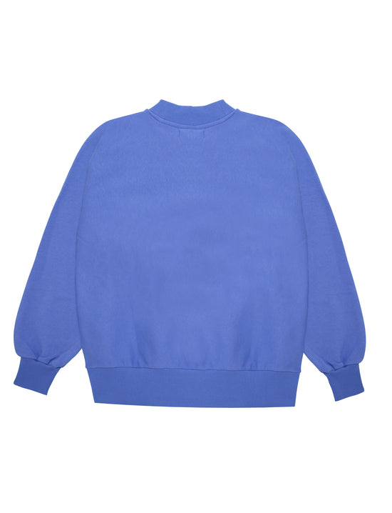 LATE CHECKOUT Blue Crewneck Sweatshirt