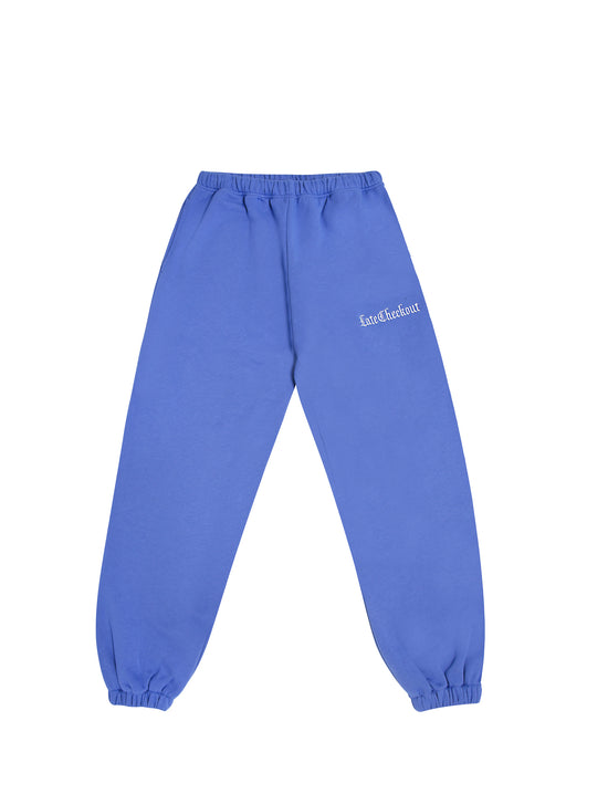 LATE CHECKOUT Blue Sweatpants