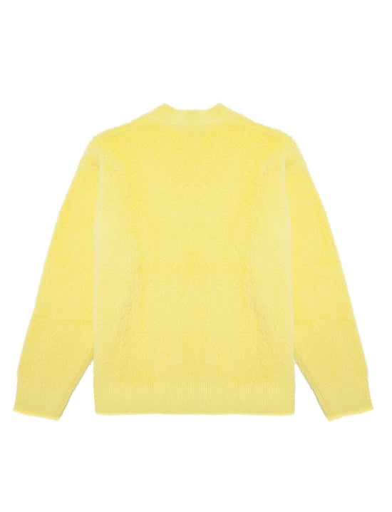 LATE CHECKOUT Yellow Fluffy Jumper