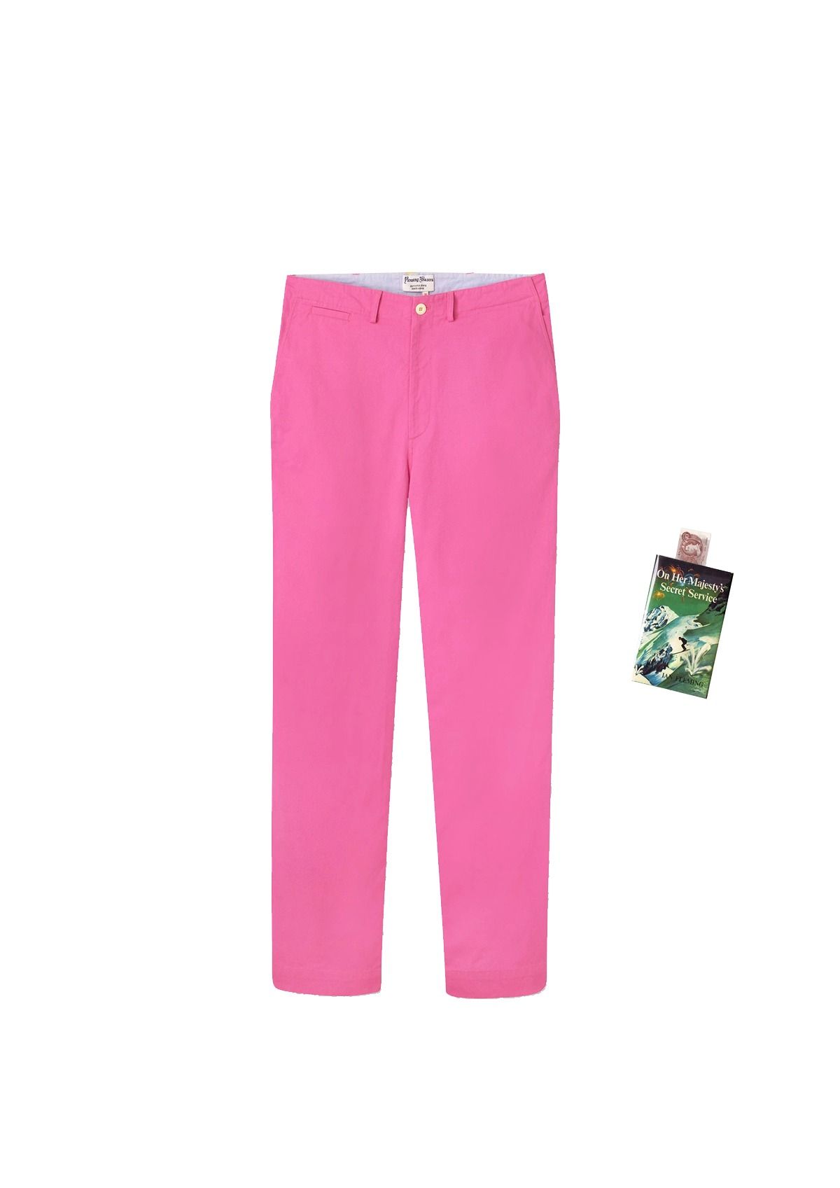 ROWING BLAZERS PINK COTTON TWILL WIDE TROUSER